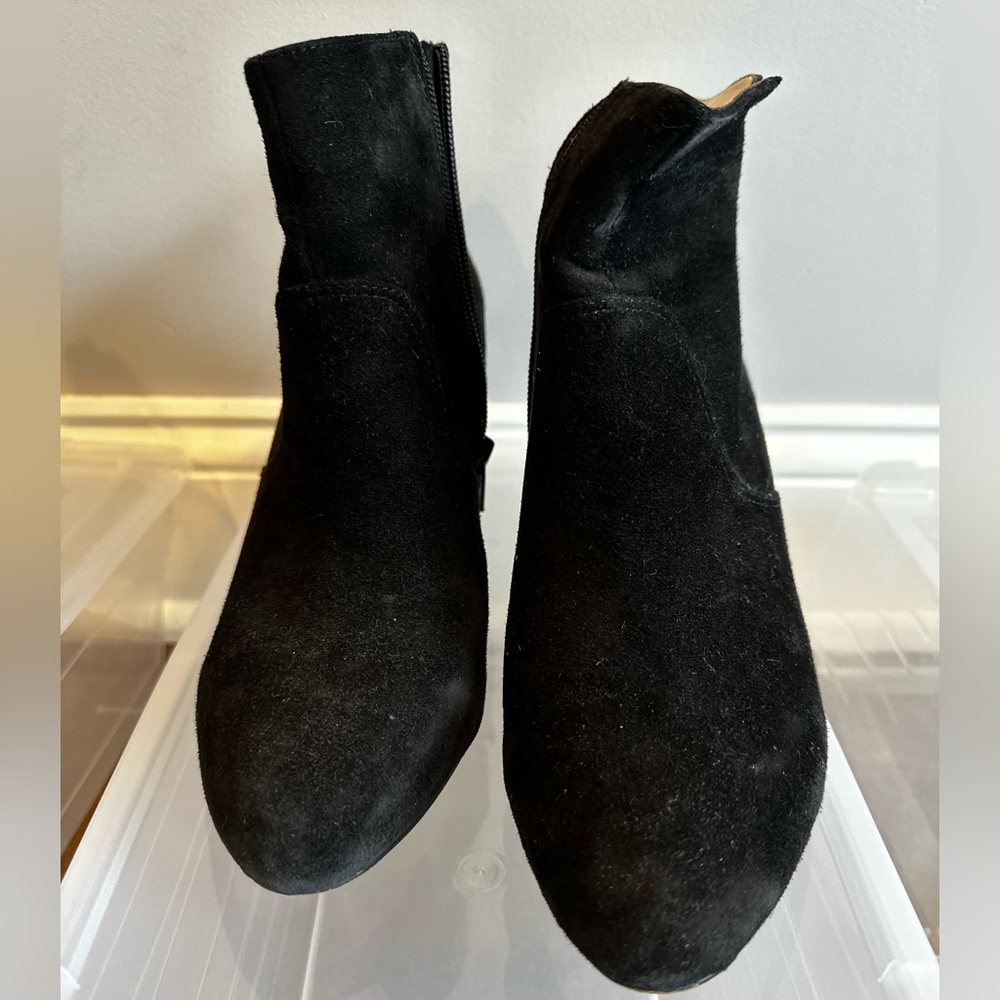 I.N.C. Black suede ankle bootie size 7